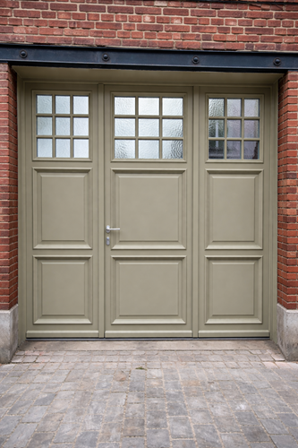 Porte de garage en bois Bruxelles