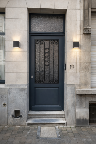 Porte vitrée fer forgés