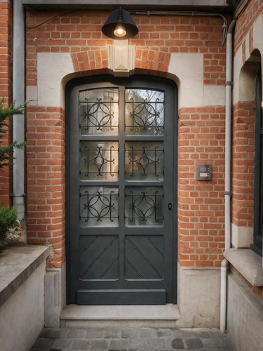 Porte vitrée fer forgés