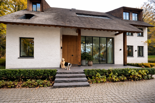 Porte en bois bardée