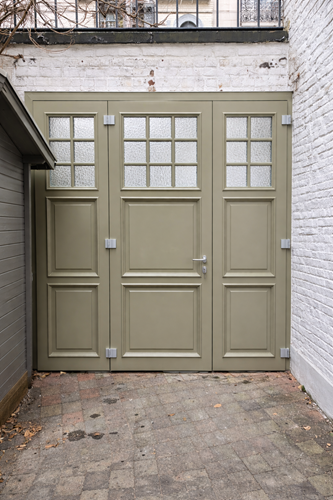 Porte de garage en bois Bruxelles