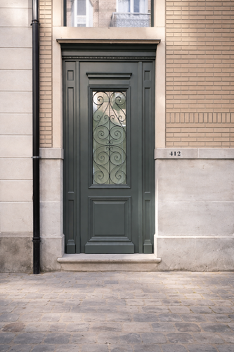 Porte vitrée fer forgés